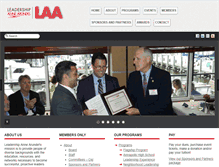 Tablet Screenshot of leadershipaa.org